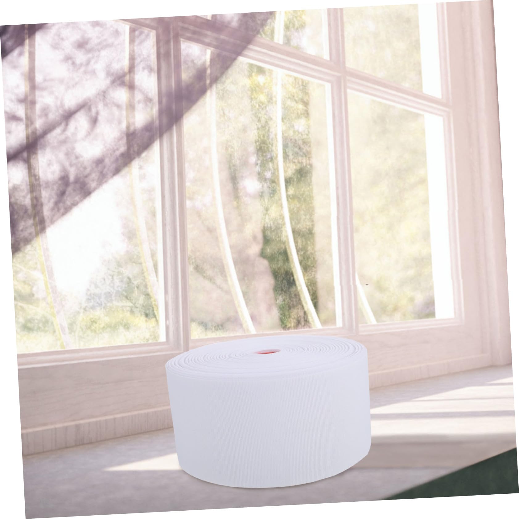 Cinta de Cabecera de Cortina de Poliéster Blanco, 8cm, para Hogar