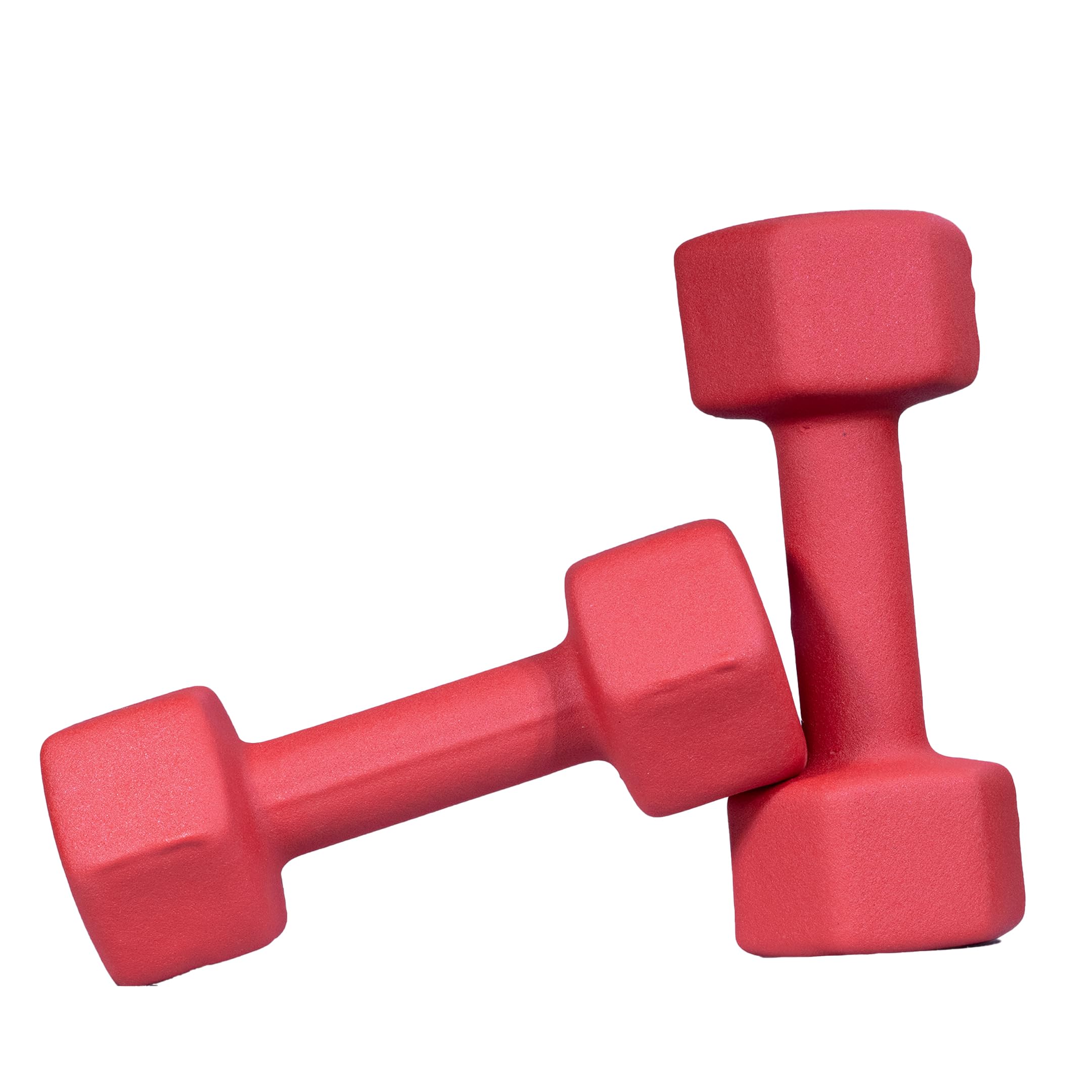 - Fit Fusion® Red Neoprene Dumbbell Set for Home Gym Workout | Non-Slip Coated Dumbbells for Strength Training, Aerobics, Weight Loss & Full Body Exercise – (Pair) 3KG