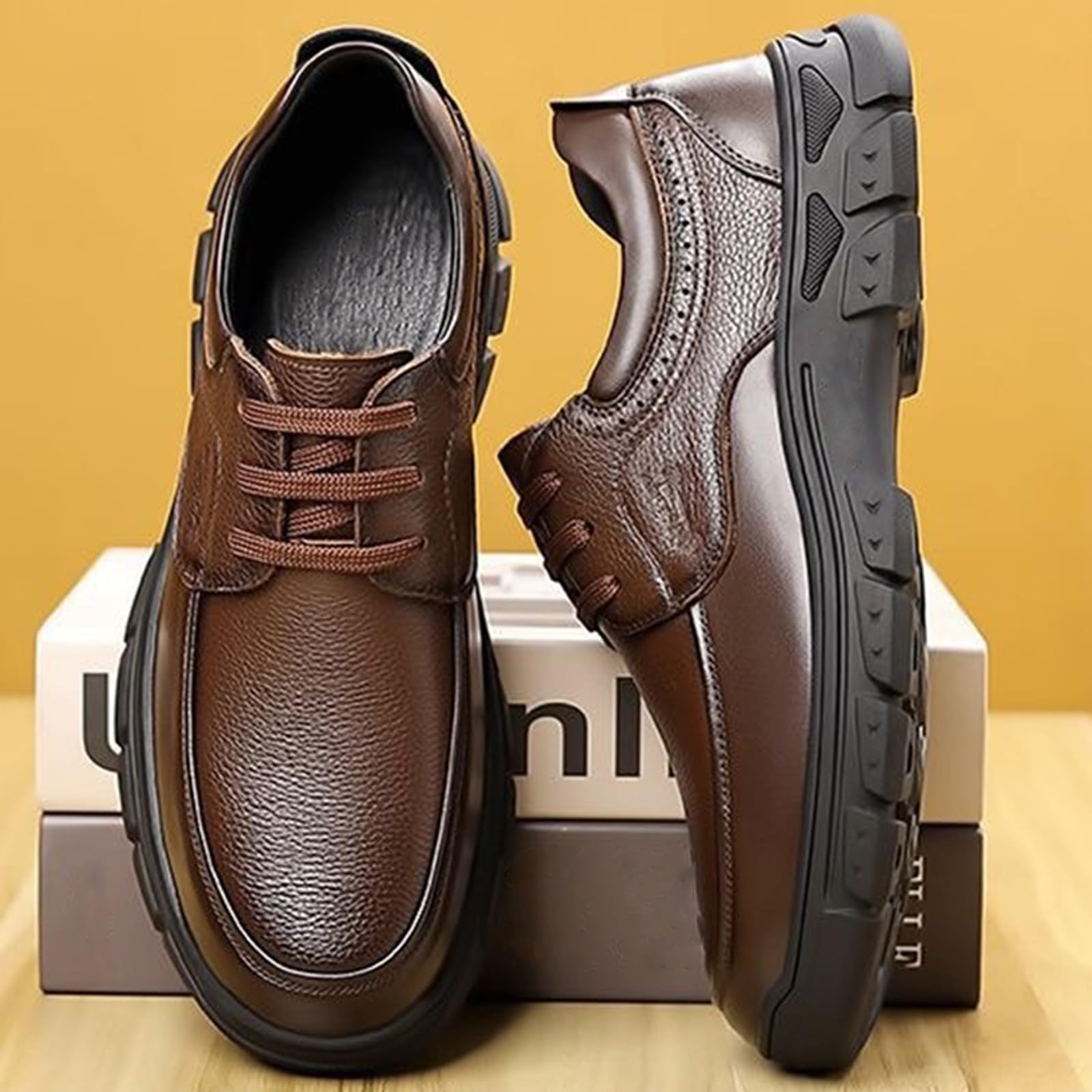 Scarpe Eleganti da Uomo | con Punta Arrotondata, in Pelle, con Lacci, Casual, Formali, Oxford, matrimonio, ufficio
