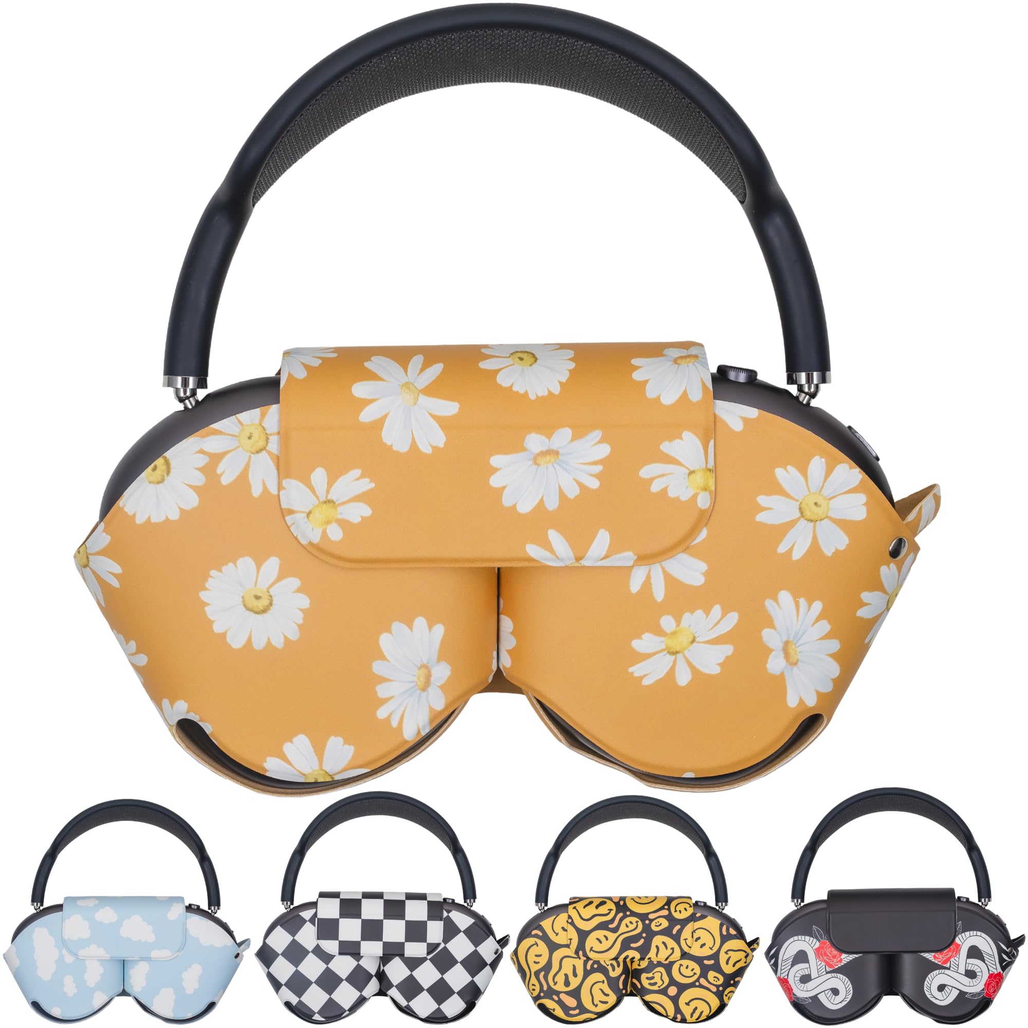 Smart Case for AirPods Max - Sleep Mode Compatible, Cute Cover with Key Loop, Soft Lining, Anti-Dust and Scratch, Portable Travel AirPod Max Case