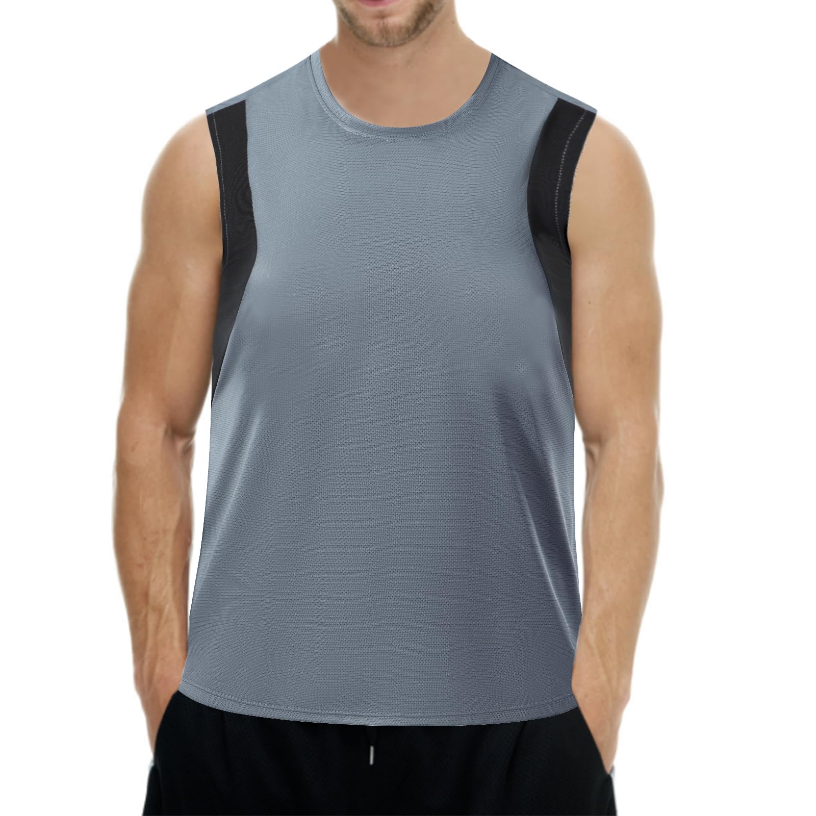 Débardeur Homme Musculation Sans Manches – T-Shirt Fitness Gym Séchage Rapide Respirant, Gilet Sport Entraînement Course Bodybuilding