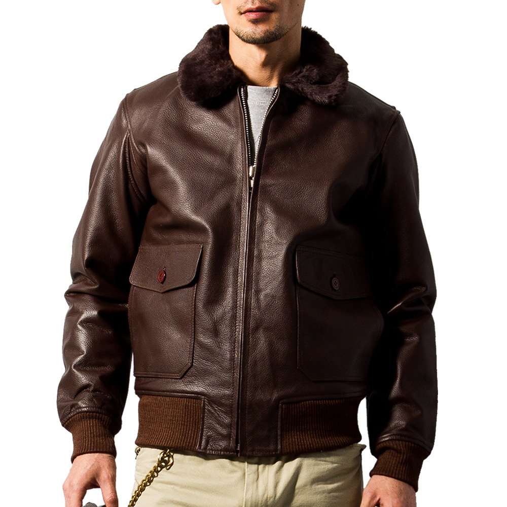 HORN WORKS G-1 フライトジャケット ブラウン Amazon | [Liugoo Leathers] ホーンワークス Horn Works G-1