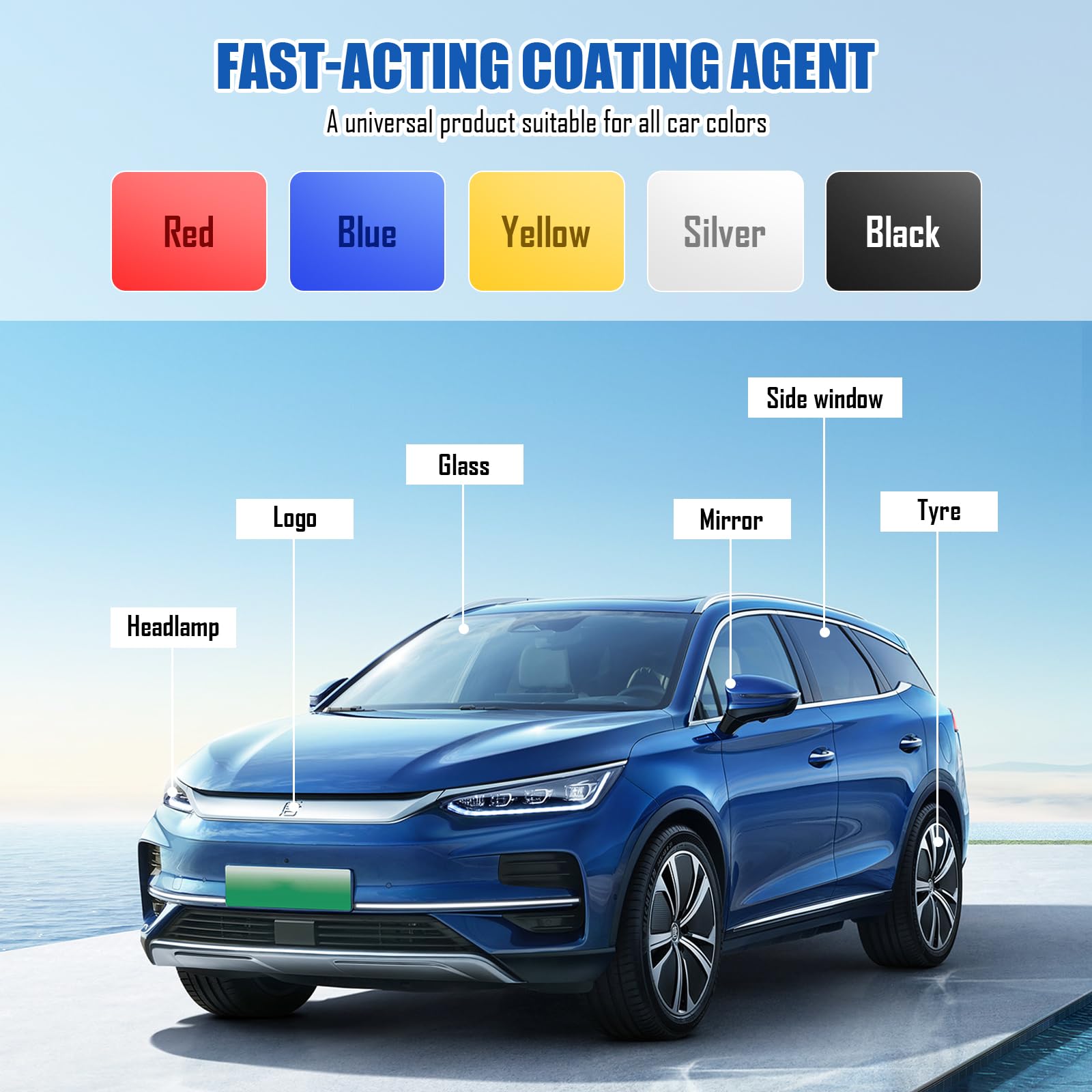 Quick Effect Coating Agent for Car,Sopami Spray Auto Spray Rinnovo Rivestimento Multifunzionale 3 in 1 Spray per Rivestimento Auto ad Alta Protezione, Ripara Graffi e segni di Usura