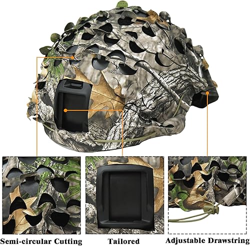 Vista 50 de LOOGU Funda táctica para casco, malla transpirable, camuflaje camuflaje casco cubierta ideal para combate táctico militar LOOGU SPRETTA.C MT frondoso