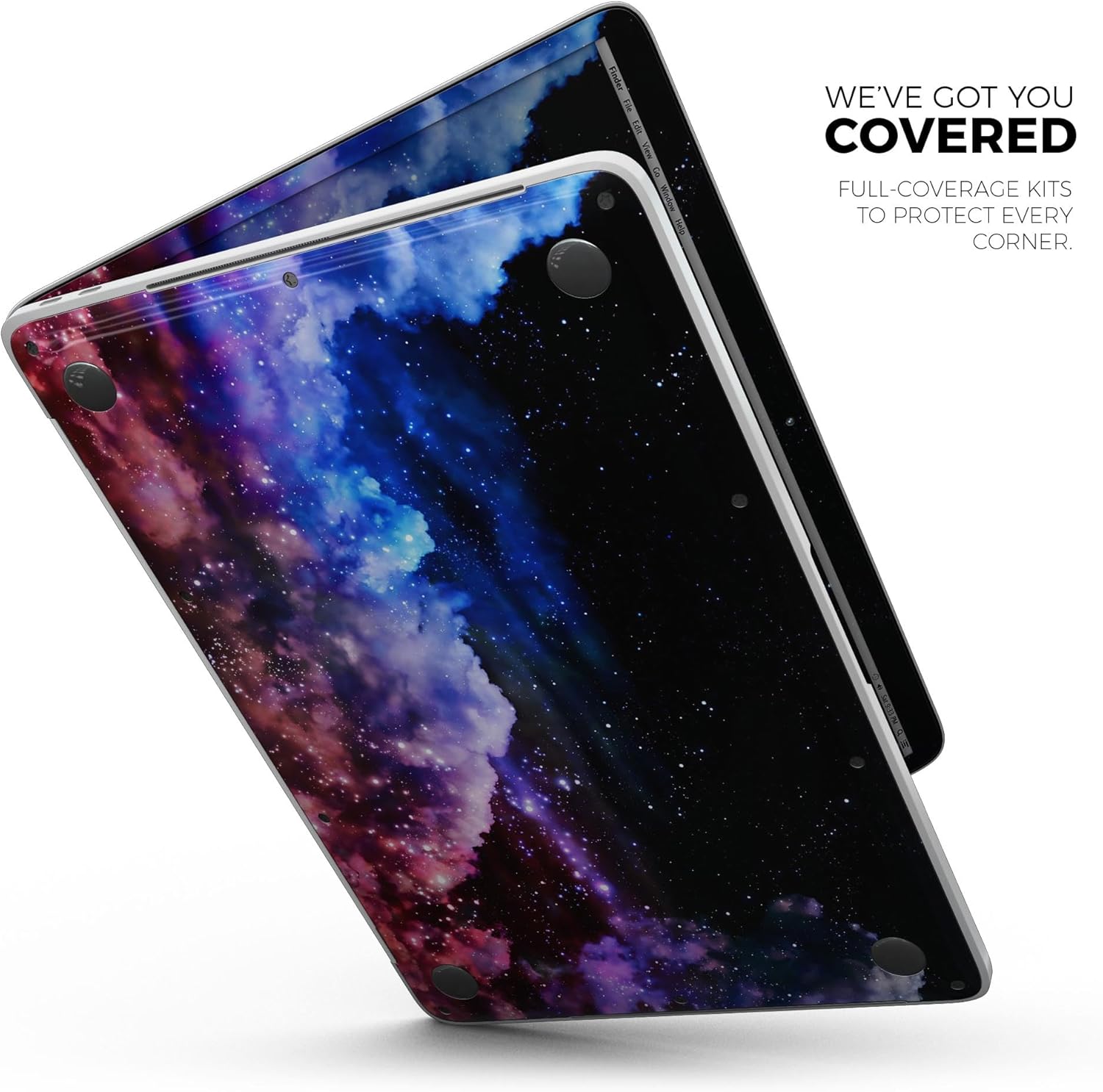 DesignSkinz - Compatible with MacBook Air 13" 2018 (A1932) - Skin Decal Protective Scratch Resistant Vinyl Wrap - Purple Blue and Pink Cloud Galaxy