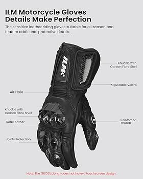 Amazon.com: ILM Air Flow Leather Motorcycle Gloves for Men and