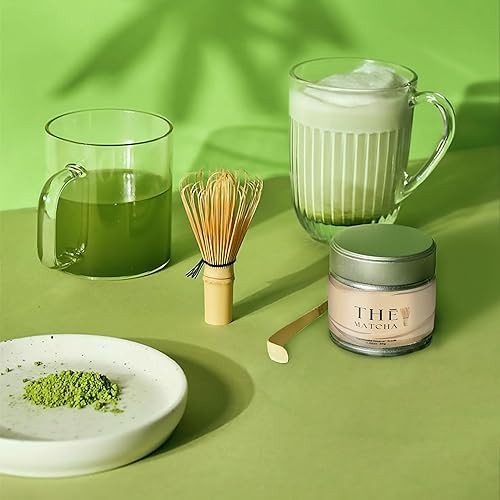 Miniatura 5 de TH Matcha Polvo de té verde matcha de grado ceremonial  Primera cosecha premium, matcha japonés 100% puro (1.06 oz)
