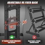 3-Tier Dumbbell Rack Stand Only, 1100LB Capacity Adjustable Weight Rack for Home Gym, Heavy-Duty Weight Stand for Dumbbells & Kettlebells(Rack Only)