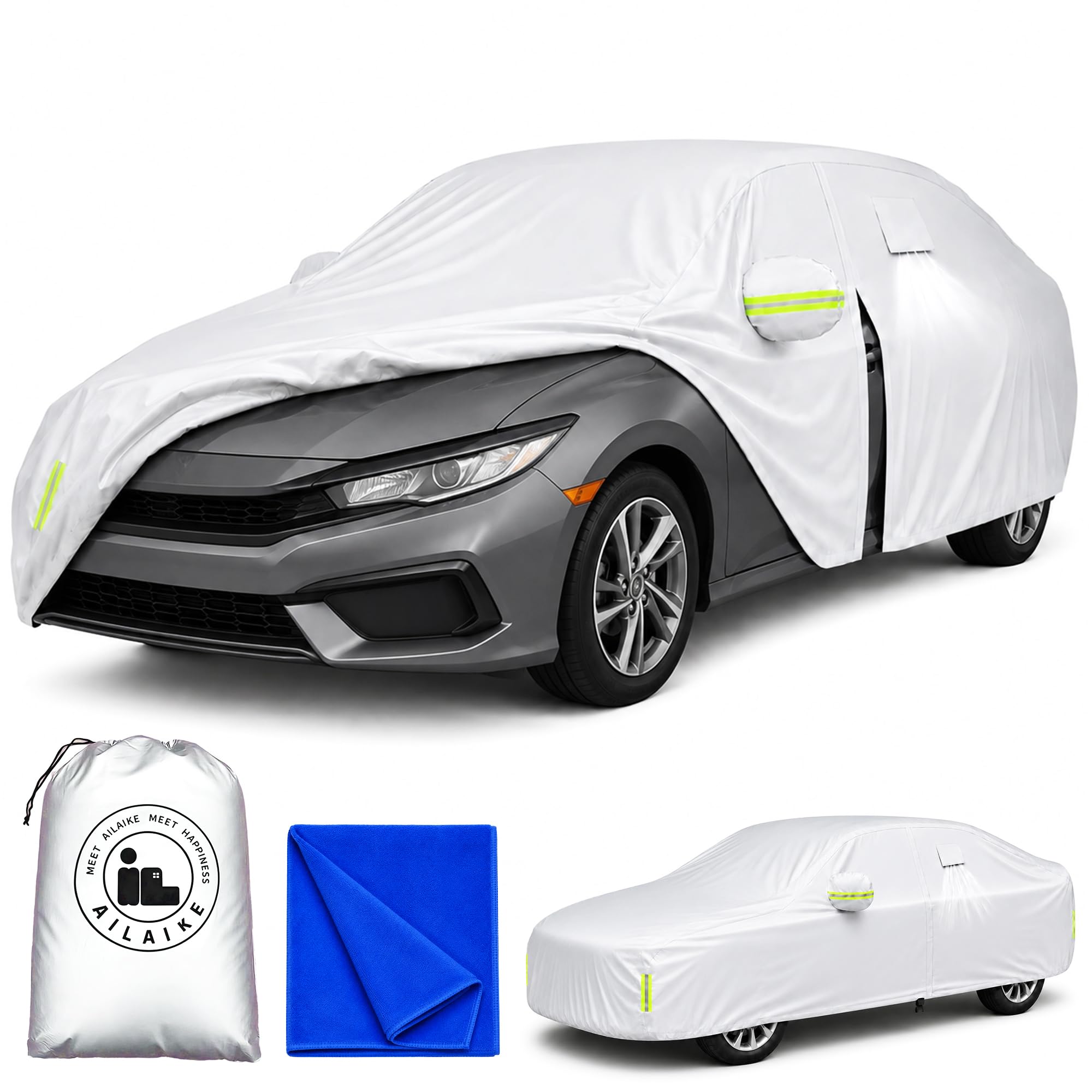 Car Cover Waterproof All Weather Custom Fit for Honda Civic.