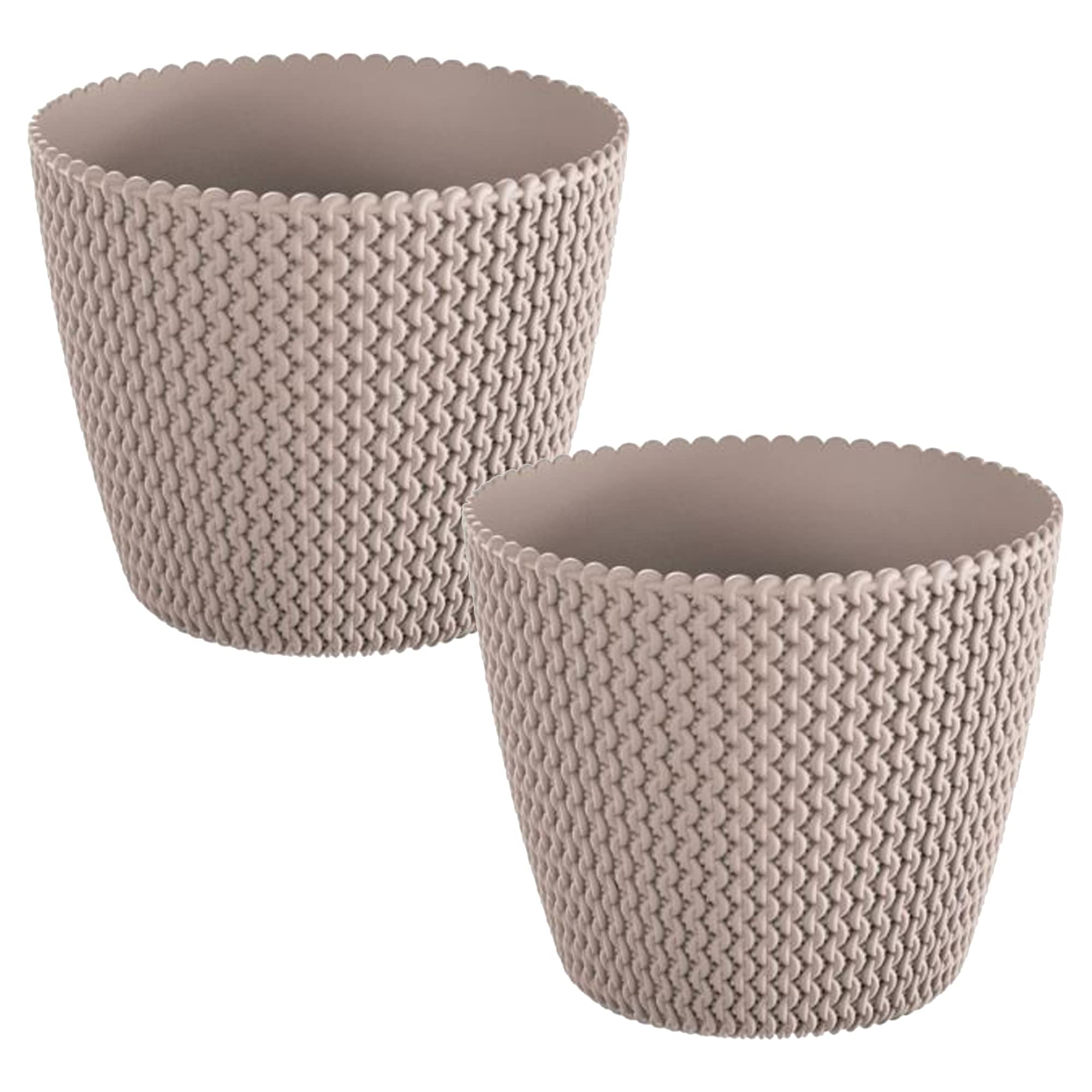 Prosperplast Blumentopf Rund – 11,5 Liter, Anthrazit, 29,5x24,9 Cm, Kunststoff Mit Stoff-Optik