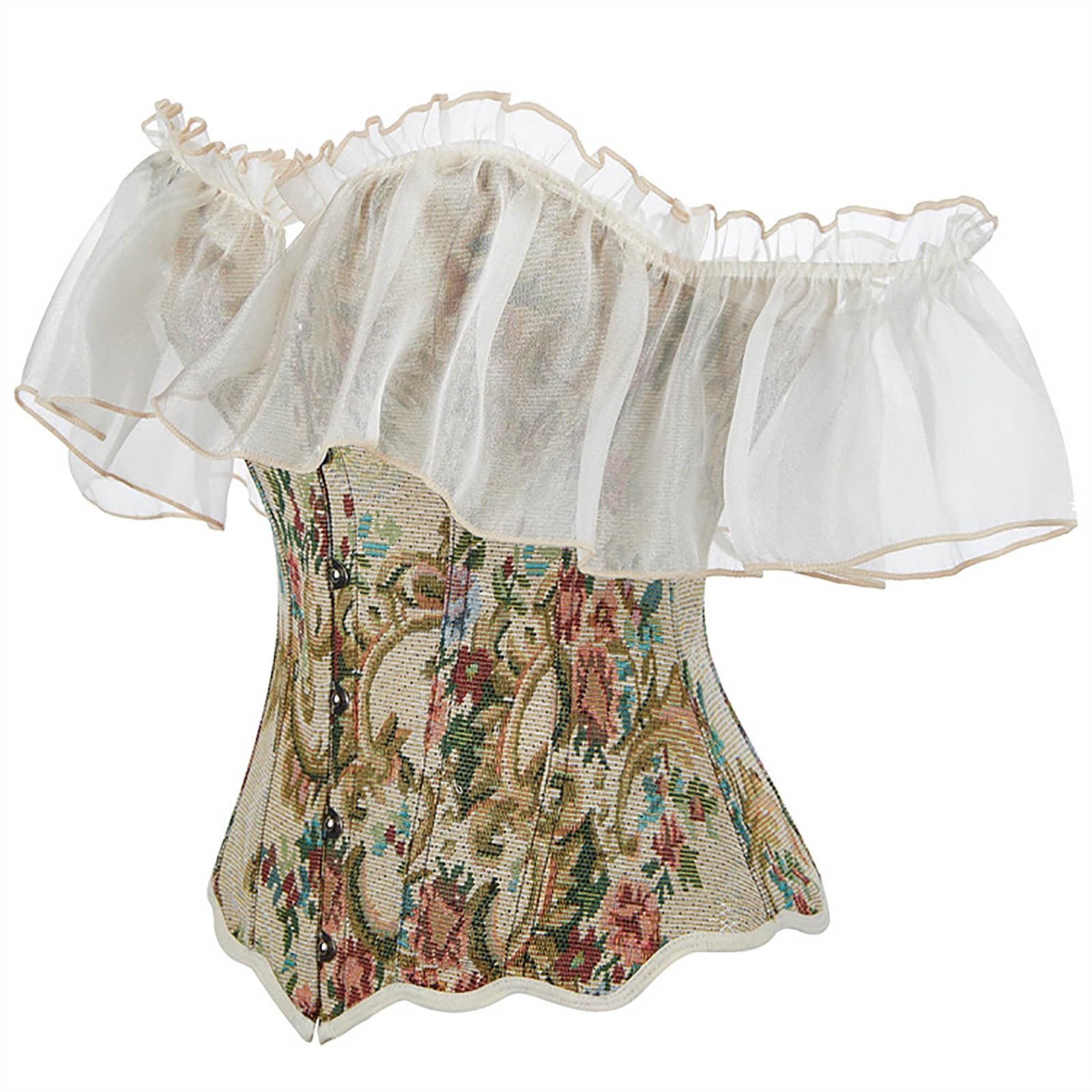 Generisch Corsetto senza spalline con abbottonatura, senza cuciture, modellante senza cuciture, abbottonatura anteriore, senza spalline, controllo e sostegno, shapewear da donna
