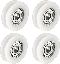 4 x 5 x 24 x 7 mm U Groove Nylon Flexible Ball Bearings Roller Wheels for Furniture