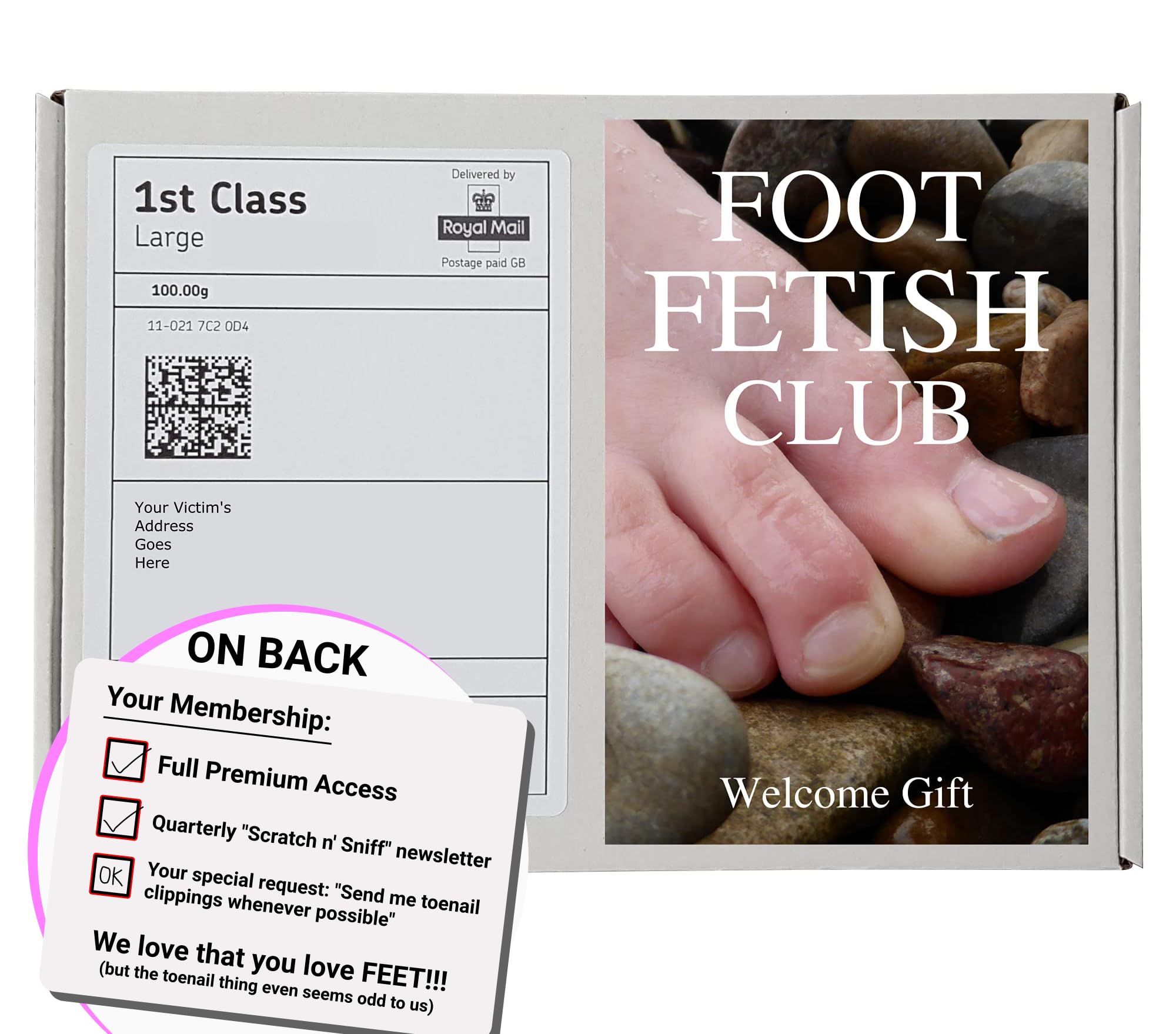 Middle Finger Gifts - X FOOT CLUB Prank Gift Box (Sent to Recipient) — image 1