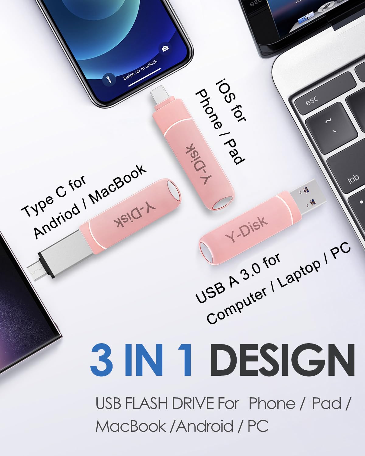 512GB Chiavetta USB per iPhone Memoria Esterna iPhone Pendrive