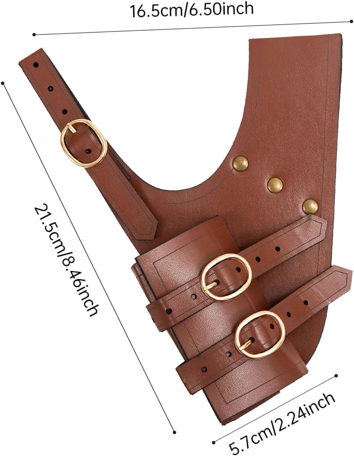 Medieval Sword Frog Faux Leather Sword Holster Belt,Sword Holder Renaissance Belt Sheath for Knight Warrior Pirate Cosplay - Image 3