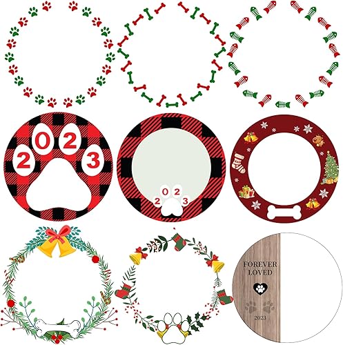 Miniatura 8 de Adornos de Navidad personalizados 2023 con nombres, adornos personalizados para árbol de Navidad, adornos personalizados a granel para decoraciones