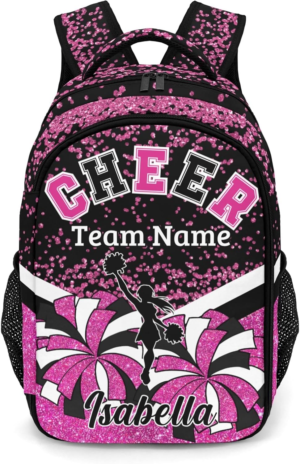 Rose Red Cheers Custom Cheer Backpack for Cheerleader Personalized Cheerleading Backpack Bag, Cheer Coach Travel Daypack