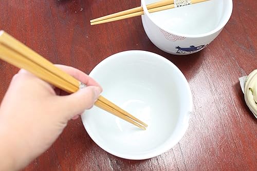 Miniatura 4 de 2 cuencos de cerámica de porcelana con soporte para palillos pescado japonés hojaldre para sopa fideos gachas de avena Menudo Ramen Udon Pasta