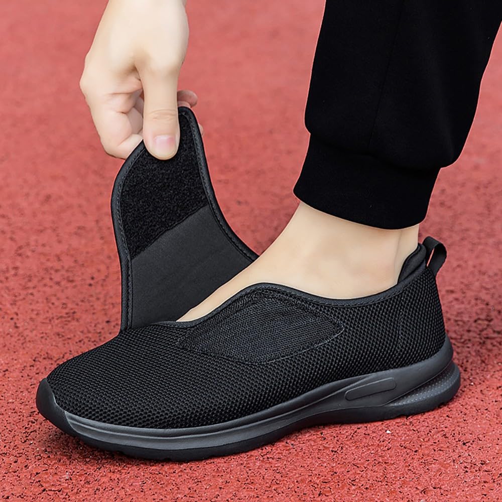 Zapatillas Diabéticos para Mujer Hombre Cómodas Ligeras Ancho Antideslizantes Respirable Ajustable Ortopédico Zapatos para Caminar Pies Sensibles Hinchados