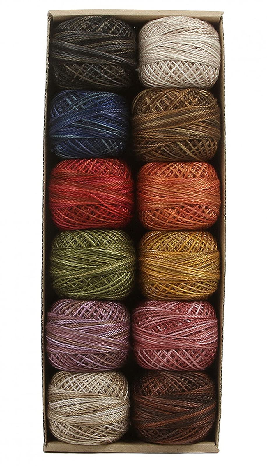 Valdani Pearl Cotton Sz 8 | Vintage Hues Sampler | 73 Yds/Ball