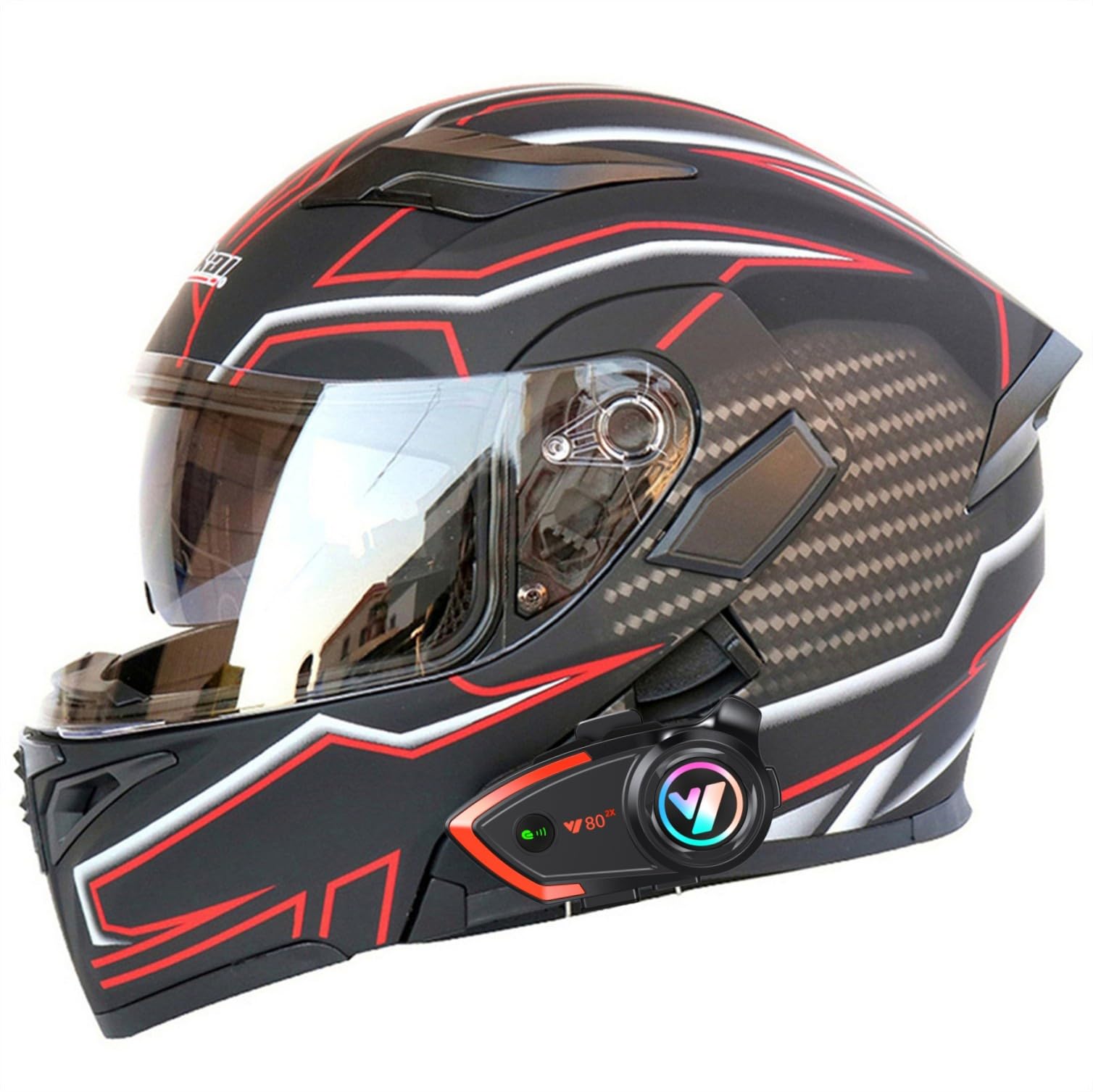 Amazon.co.jp: NEW メンズ レディース フルヘルメット スピーカーギア