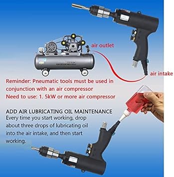 Pneumatic Tapping Machine, Tap Drilling Machine, Rewind/Smooth, Air Motor Tapping Clamp: M3 / M4 / M5 / M6-8 / M10 / M12