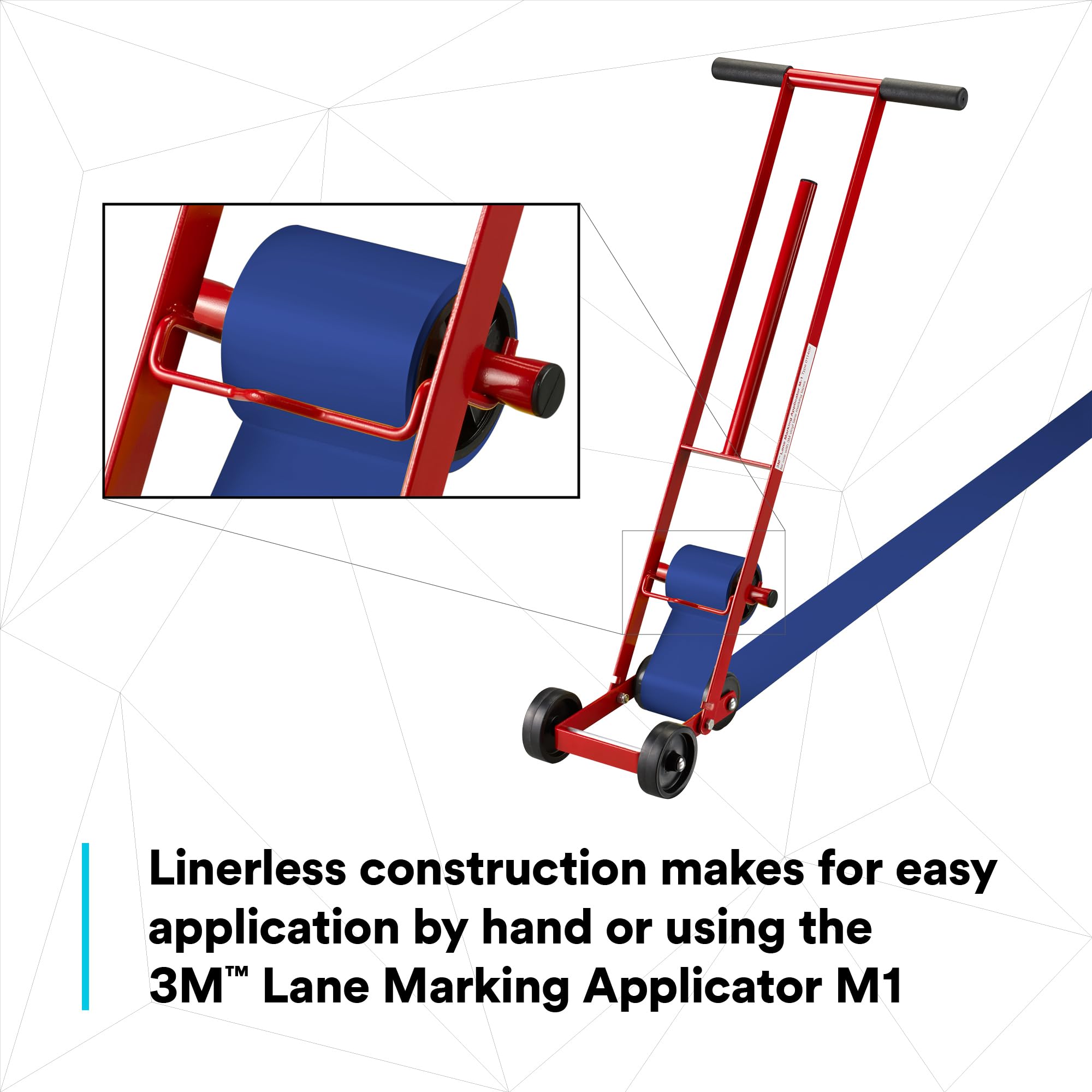3M Langlebiges Bodenmarkierungsband 971, Blau, 76.2 mm x 32.9 m, 0.43 mm