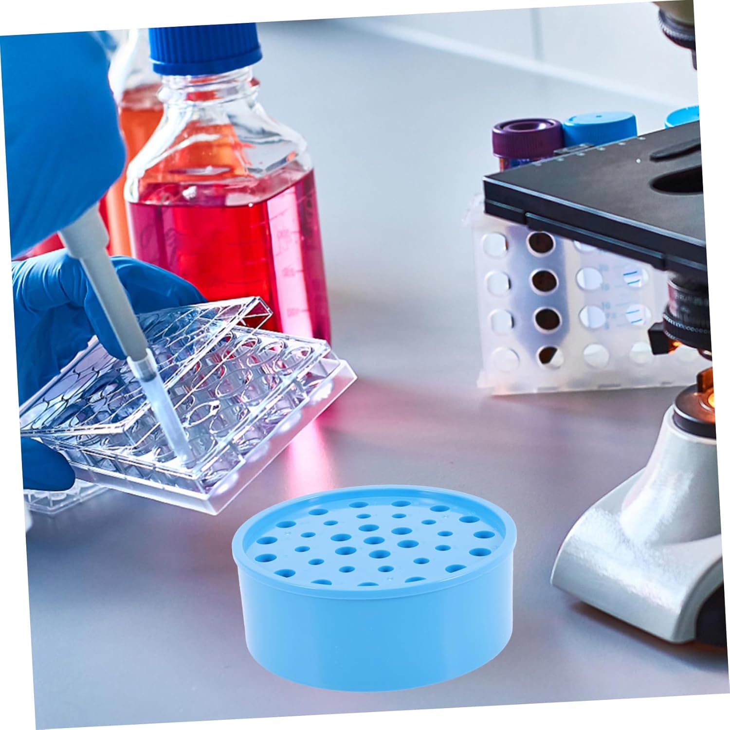 Laboratory Tube Rack Tube Box Bracket Plastic Multipurpose Round Test Tube Holder/2301