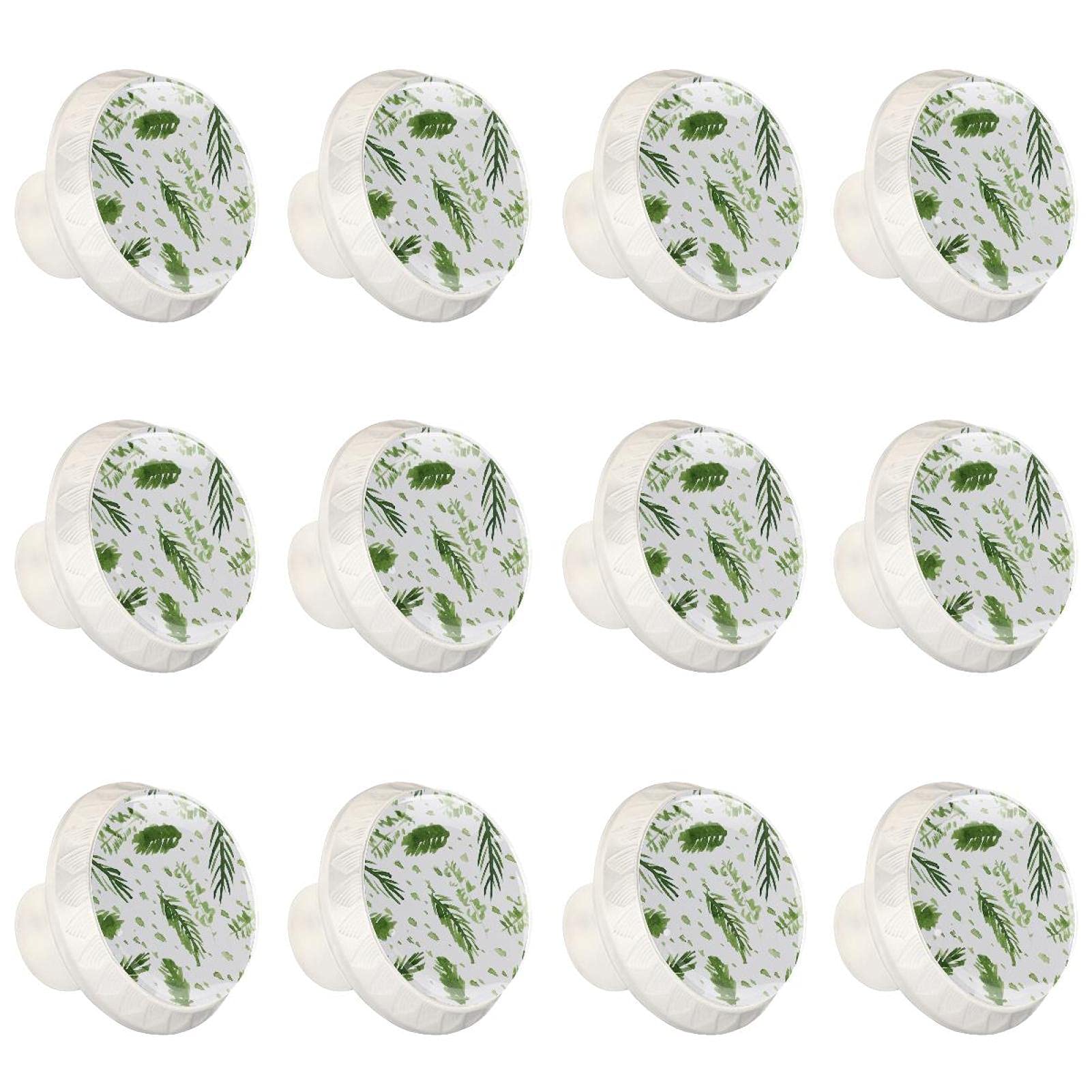 Boutons d'armoires de cuisine poignées de tiroirs et placard motifs feuilles de palmier