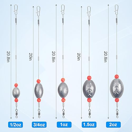 Miniatura 5 de Plataformas de pescar de huevos, 48 piezas de plataforma, agua salada, alambre de pesca de acero inoxidable, con placa de huevo, conector giratorio