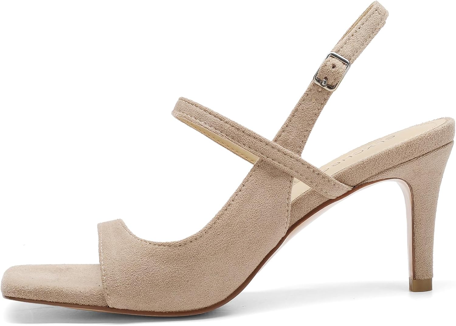 Women's Stiletto Heeled Sandals Square Open Toe 3 Inch Thin High Heels Ankle Strap Elegant Heels for Wedding Party Prom or Daily Wear - Image 4