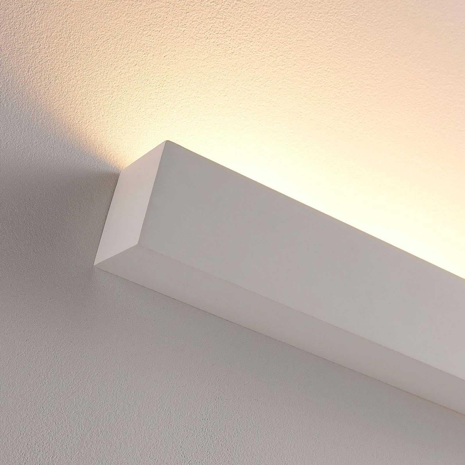 Lindby Applique da Parete in Gesso Verniciabile 51 cm, Luce Verso l'Alto Wallwasher 3x G9 Lampada Interna Personalizzabile per Soggiorno Camera Letto Corridoio Stile Moderno Minimal