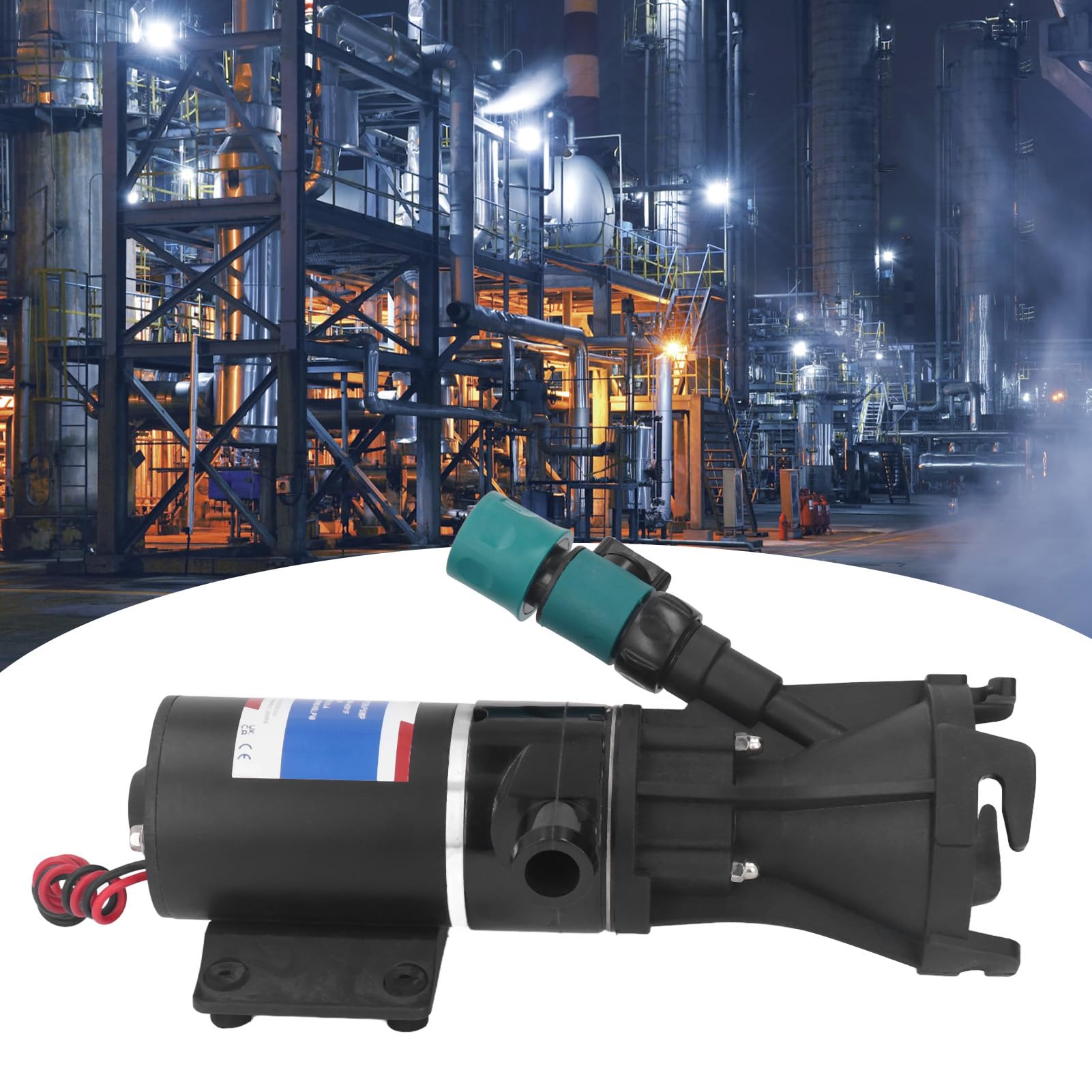 Pompa Maceratore 12V con Valvola di Scarico, Controllo 'interruttore della Pompa di Scarico delle Acque Reflue Protezione da Surriscaldamento per Barca Marina12GPM 45LPM