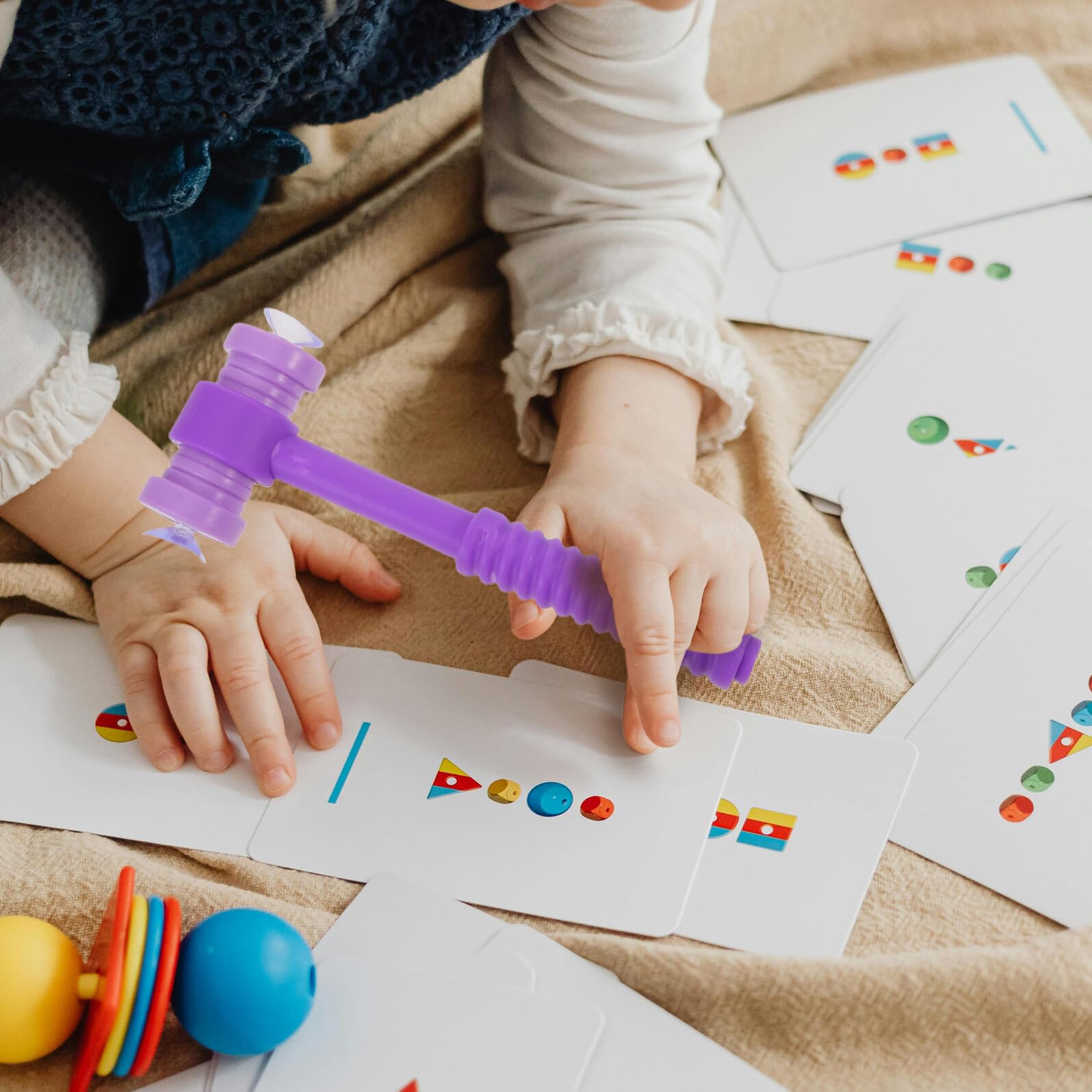 Juego de 6 Mazos de Juguete de Desarrollo Temprano para Niños Ventosas de Plástico, Portátil y Adecuado para Actividades al Aire Libre y Halloween