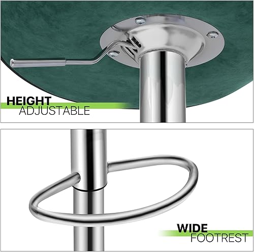 Miniatura 39 de Magshion Juego de 4 taburetes de bar giratorios ajustables de piel sintética para mostrador de comedor Negro -,Marrón,Canela/Escapada