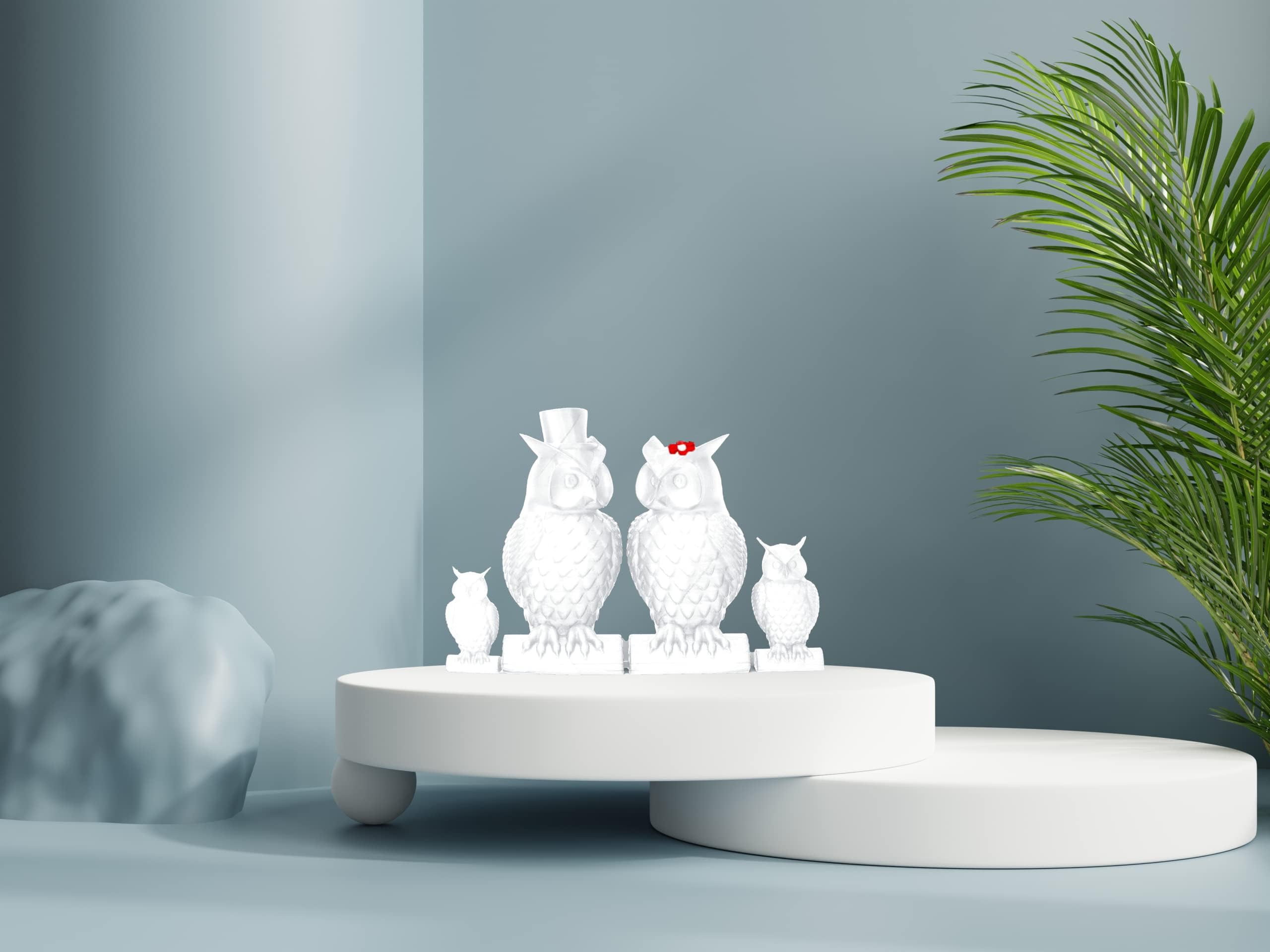 Adornworks CartLucky Owl Family for Togetherness and Love Around -(Owl Family White (Set of 4 Owls))