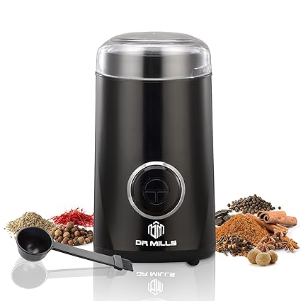 DR MILLS Plastic Dm-7441 Electric Dried Spice And Coffee Grinder, Blade & Cup Made With Sus304 Stianlees Steel