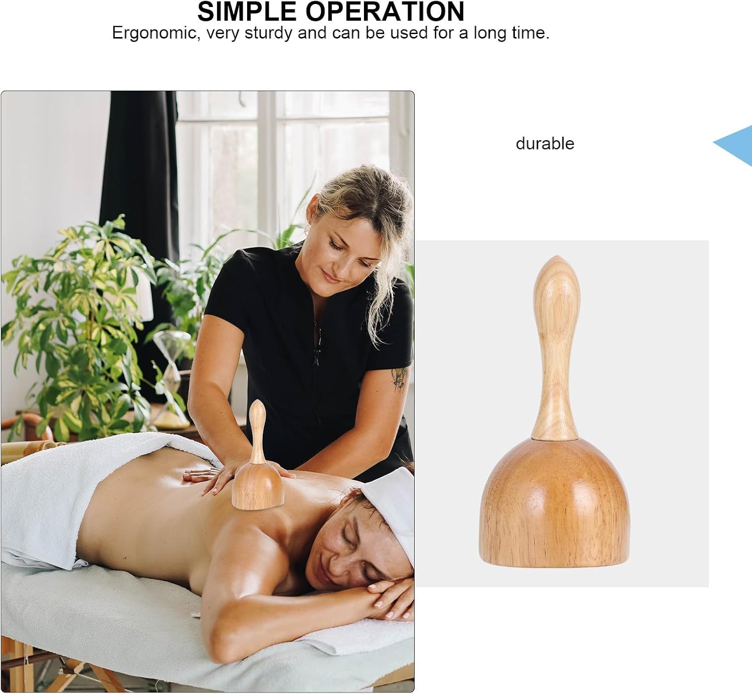 Wooden Whole Body Massage Tool Handheld Scraping Sticks for Muscle Relaxation Boost and Athlete Warm-up Smooth Polished Surface Home Massaging Device