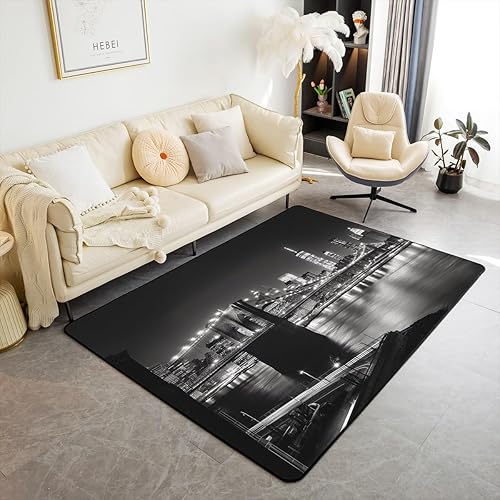 Miniatura 24 de Alfombra decorativa de estilo bohemio retro floral de 5 x 7 pulgadas, 70 segundos, flores hippie bohemias, alfombras para sala de estar para niños,