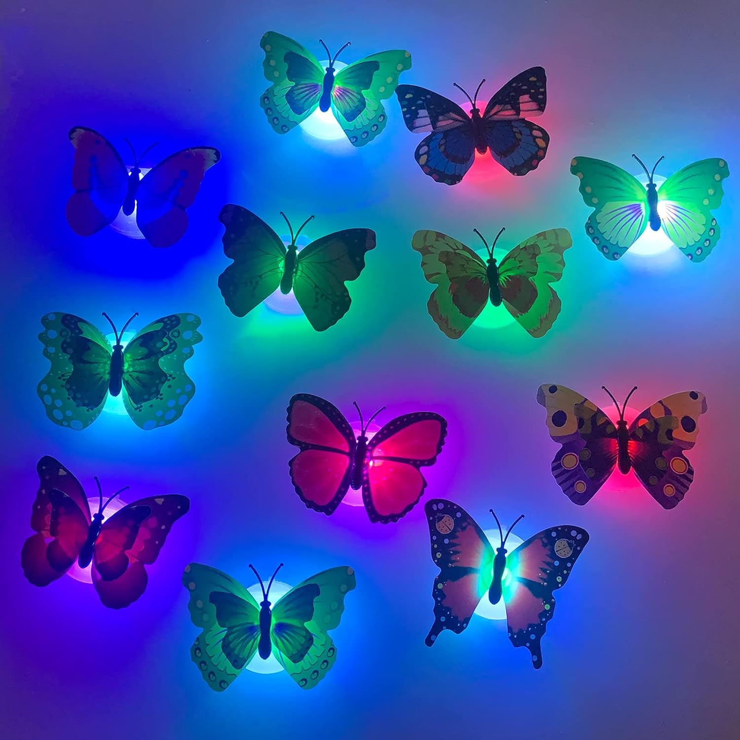 Download Amazon Com 24 Pcs 3d Led Butterfly Decoration Night Light 3d Luminous Butterfly Wall Stickers Light Wall Decor Mariposas Decorativas Para Pared Luces Led Para Decoracion For Garden Backyard Kids Room Bedroom