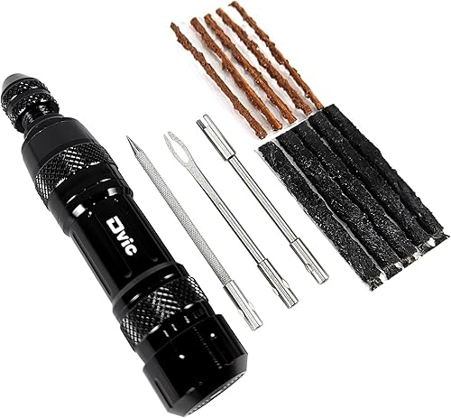 Miniatura 4 de DVIC Kit de reparación de neumáticos sin cámara para ciclismo MTB, escariador, herramienta de enchufe, núcleo de válvula, tiras de tocino