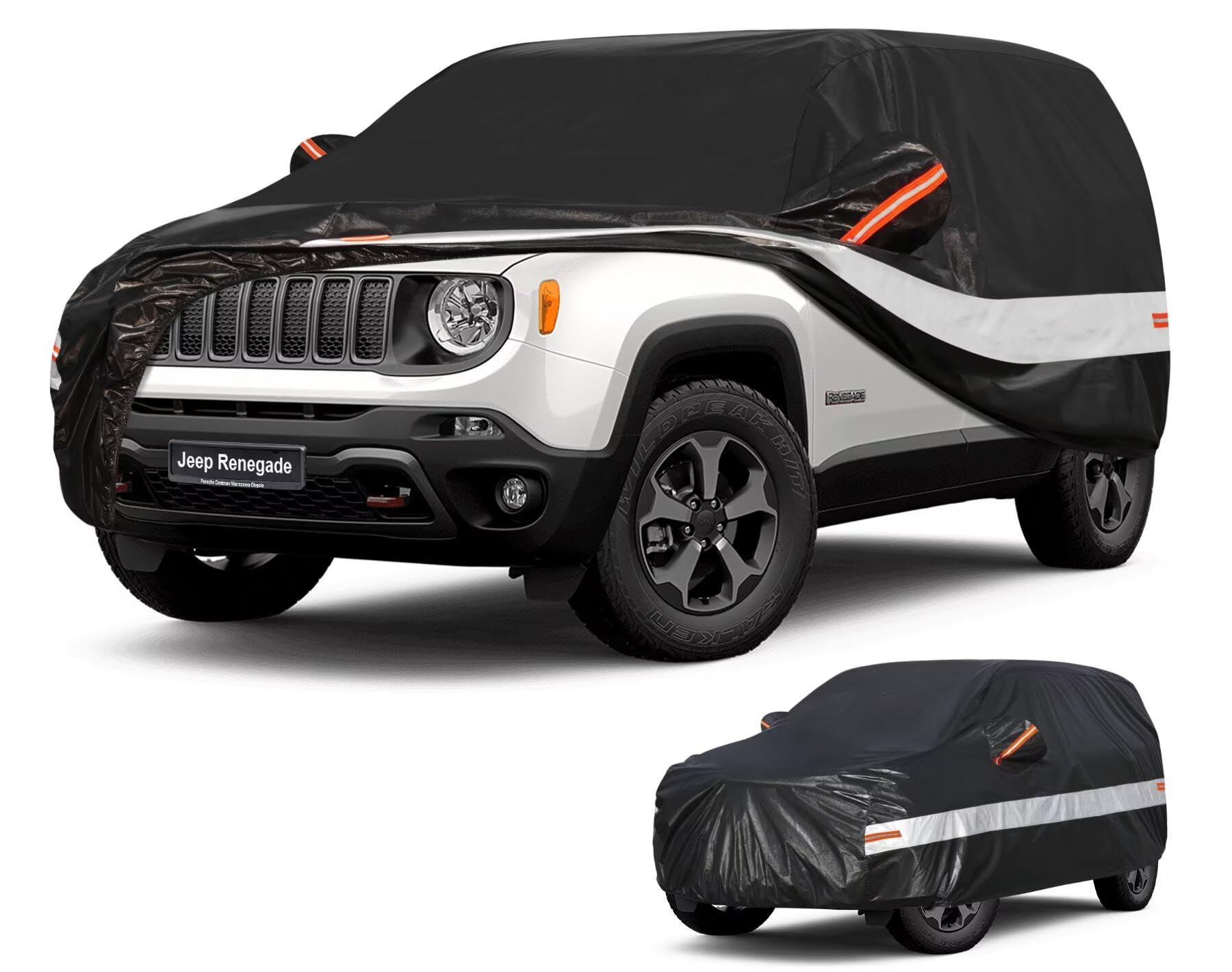 Holthly 10 strati Telo Copriauto SUV per Jeep Renegade(2014-2025),100% copertura auto impermeabile,Telo Copri Auto per Esterno,impermeabile,protezione UV,antivento,antipolvere
