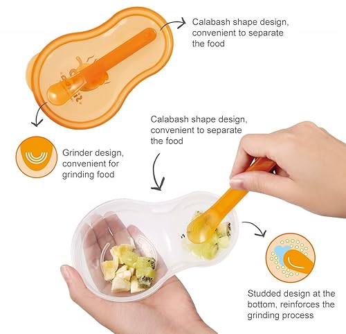 Miniatura 5 de Simba Juego de molinillo portátil de alimentos para bebés y estuche de almacenamiento (verde, juego de 2)