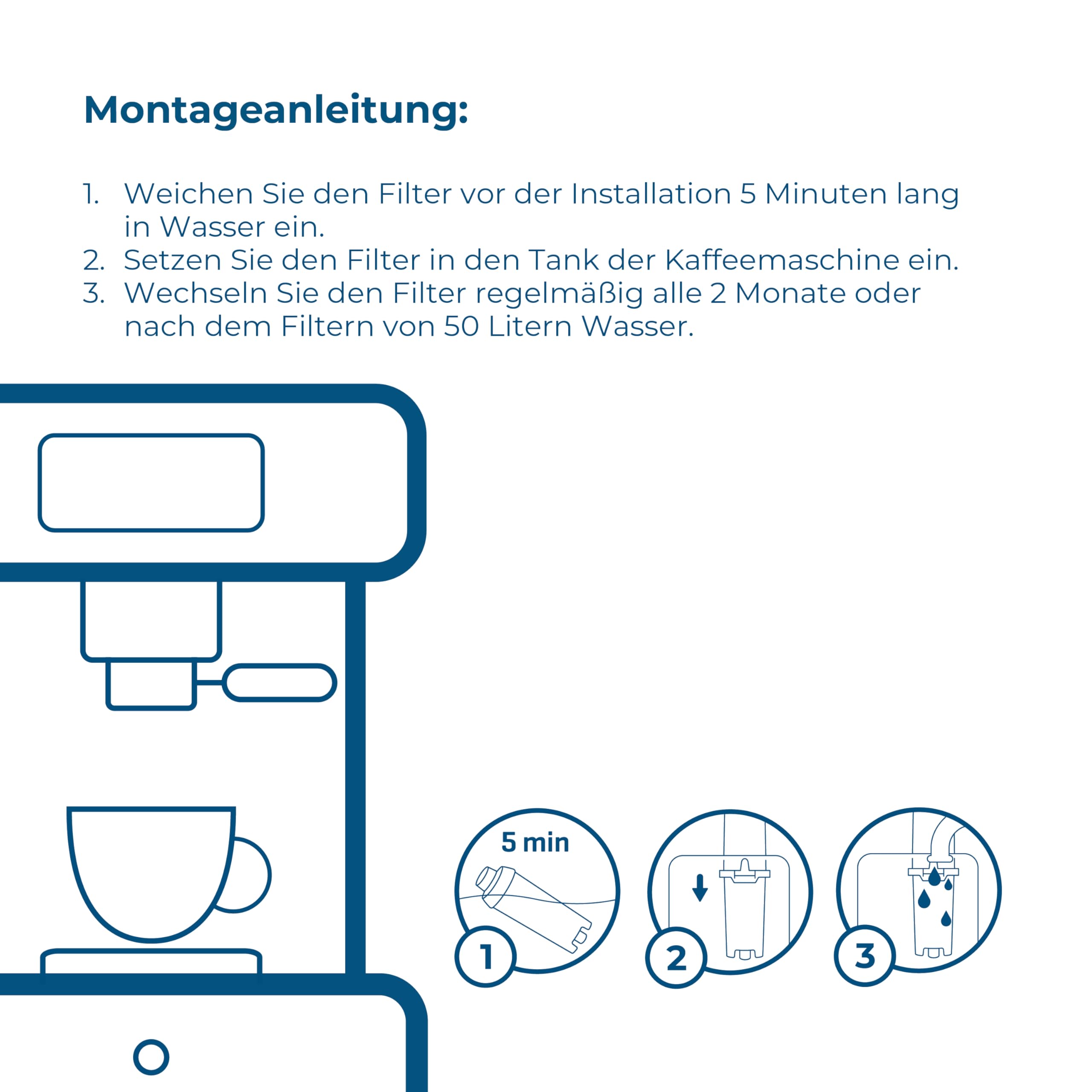 Wessper Wasserfilter Kaffeevollautomat Kompatibel mit Jura Impressa 9 Stück