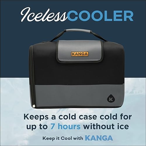 Vista 25 de Kanga Kanga Kase Mate - Bolsa térmica aislada - Bolsa térmica suave - Enfriador de bebidas para latas de cerveza y seltzer - Aislamiento y Woody