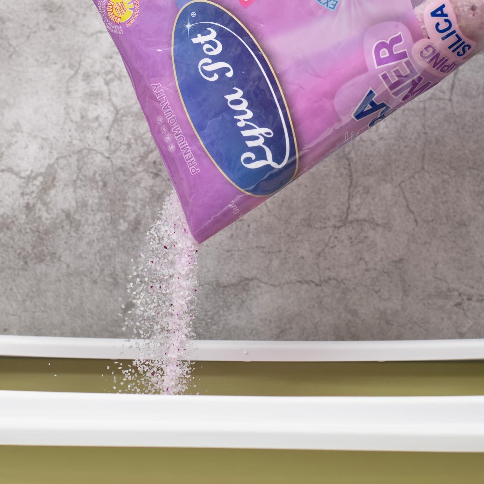 Lyra Pet® 6 x 5 L = 30 L Lyra Power Silikat klumpend Katzenstreu Klumpstreu | Clumping Silica - Stark Klumpende Katzenstreu - Neutralisiert den Geruch - Staubfrei - Nachfüllen statt Neufüllen