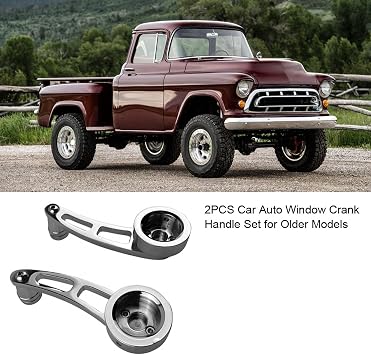 Tbest Car Window Handle, 2PCS Car Auto Window Crank Handle Set Car Accessory for Older Window Handle Crank Window Crank Handle Crank Window Handles