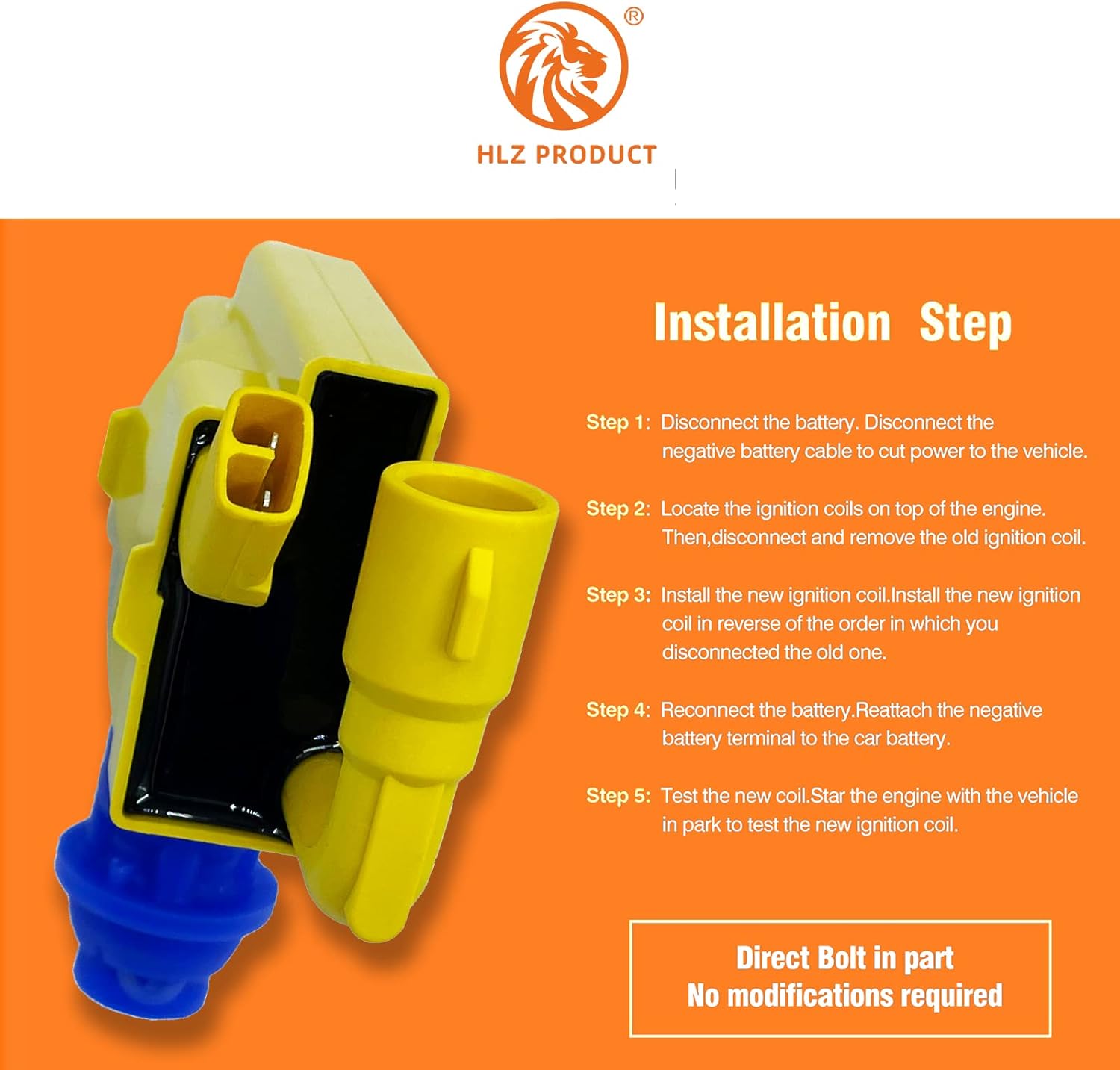 HIGH PERFORMANCE IGNITION COIL 90919-02216 9091902216 UF228 UF-228 C1153 H1327-Y SET OF 3 COMPATIBLE WITH LEXUS GS300 IS300 SC300 TOYOTA SUPRA 3.0L L6 2JZ