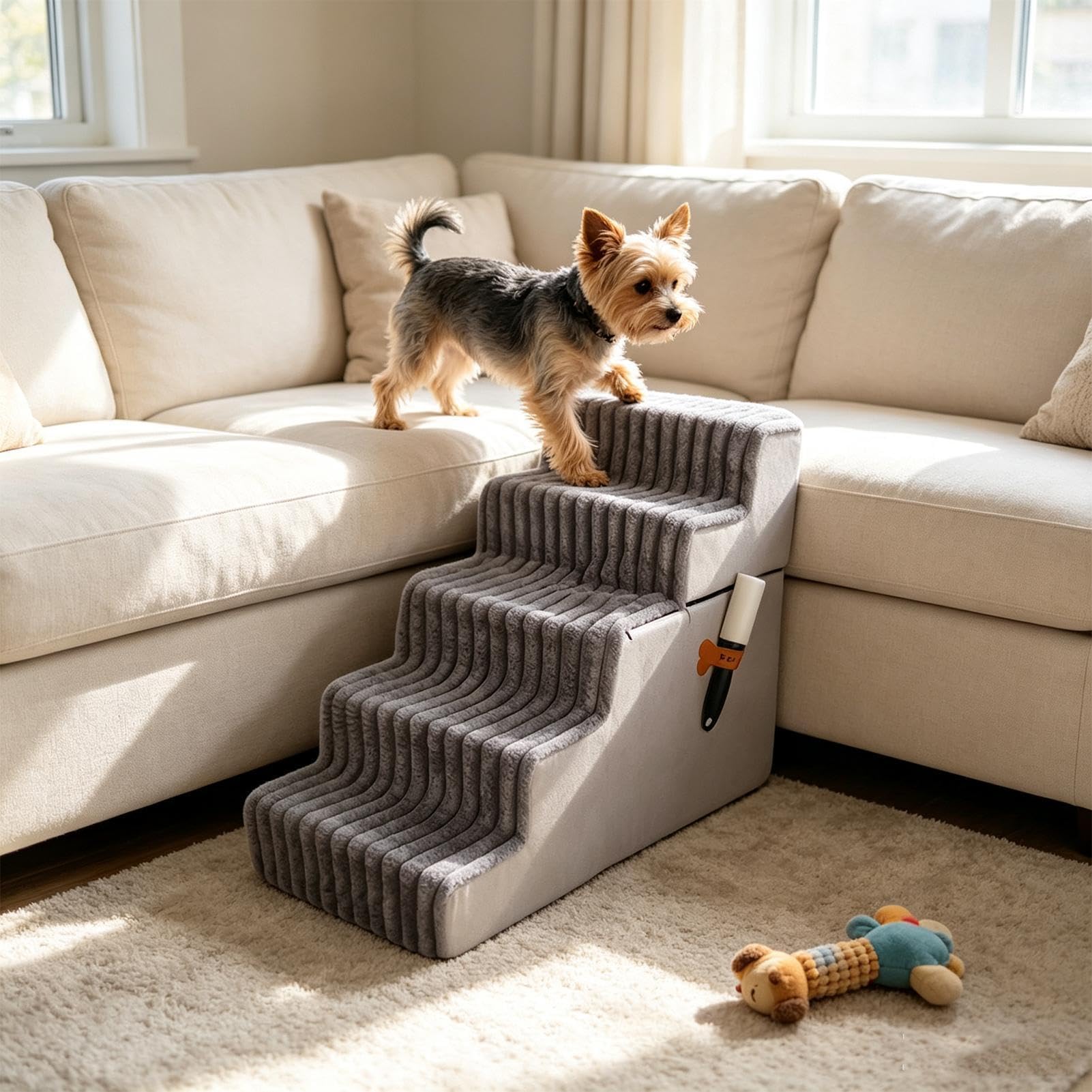 Escalón Canino Escalera Pequeña Ligera Desmontable Antideslizante Lavable | Escalones Antideslizantes para Perros Para Cachorros Gatos Sofás Sillones Apartamentos Balcones