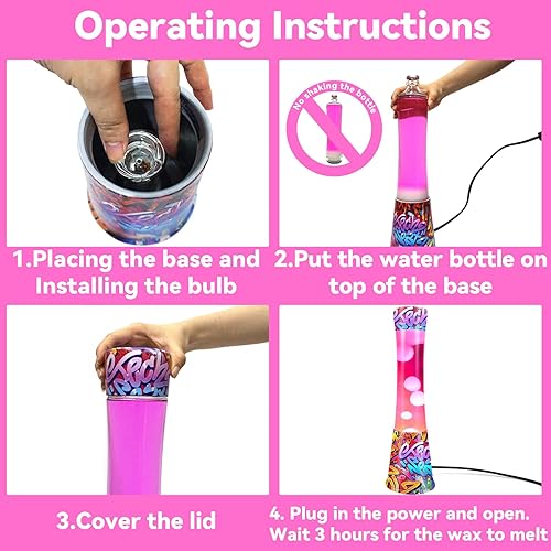 Miniatura 4 de Luz nocturna para adultos, lámparas de cera grandes de 16 pulgadas con color blanco líquido de cera fresca, lámpara de mesa de estado de ánimo,